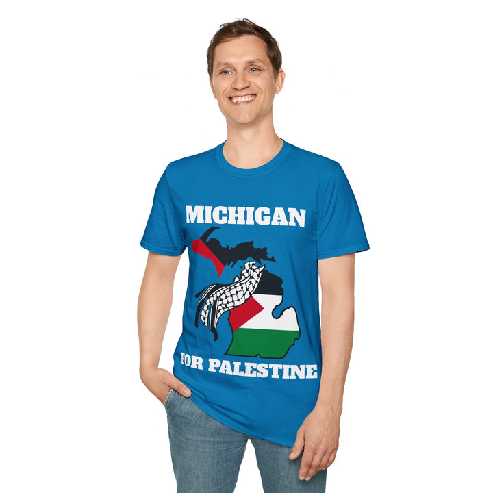 Michigan II For Palestine  Unisex Cotton Tshirt