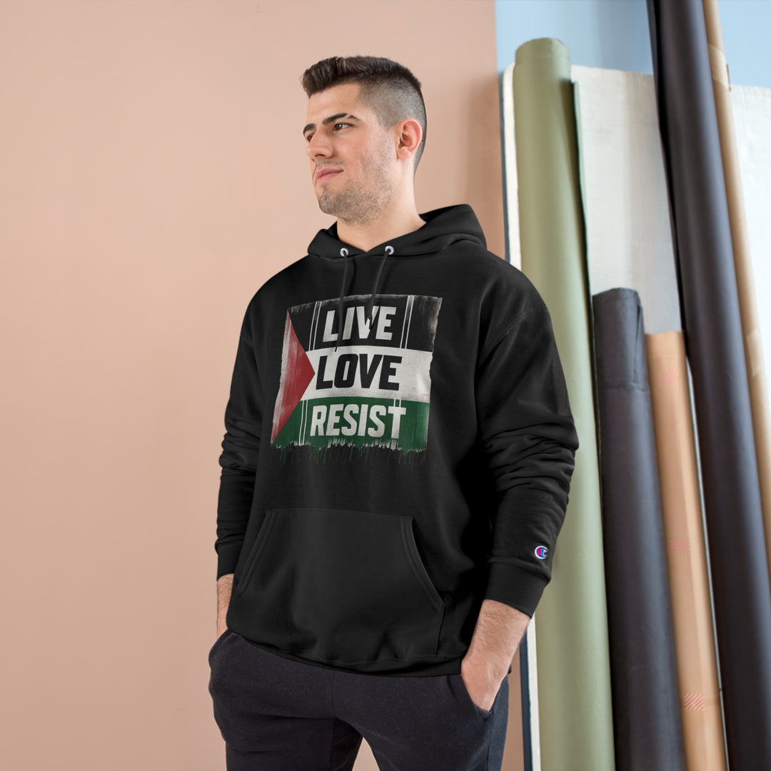 Sudadera con capucha del campeón de Palestina Vive, ama y resiste 