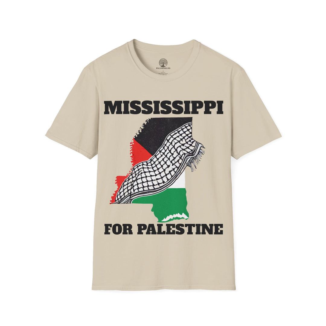 MISSISSIPPI For Palestine  Unisex Cotton Tshirt