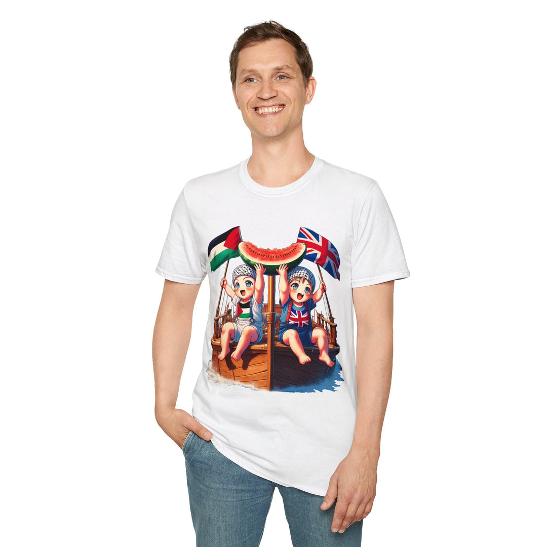 United Kingdom and Palestine Unisex Tshirt