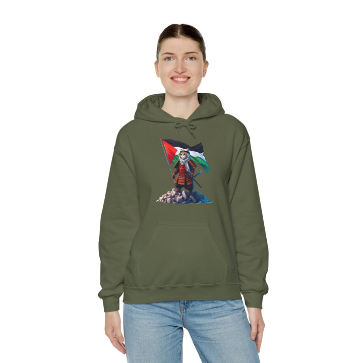 Cat Samurai and Palestine Unisex Hoodie