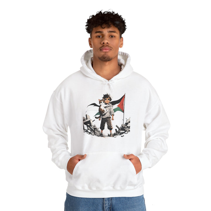 Cat and Palestine II Unisex Hoodie