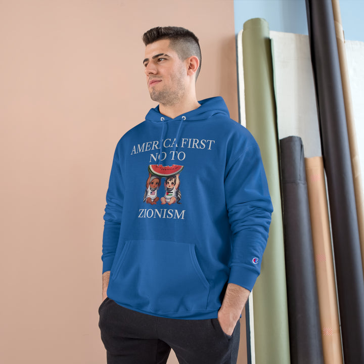 America First and Palestine Champion Unisex Hoodie