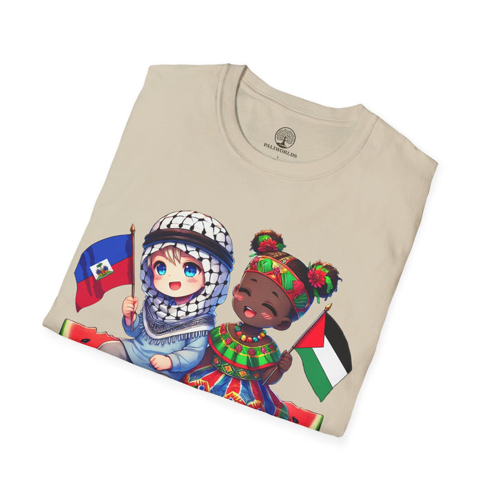 Haiti and Palestine Unisex Tshirt