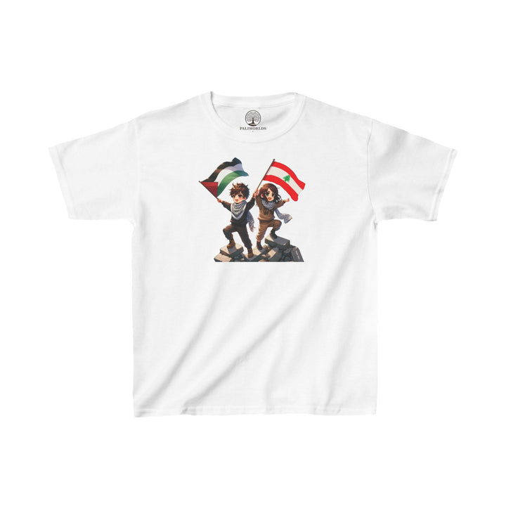 Lebanon and Palestine United Kids Tee